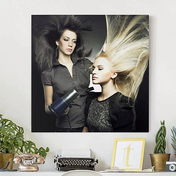 Leinwandbild Portrait - Quadrat Beauty Salon günstig online kaufen