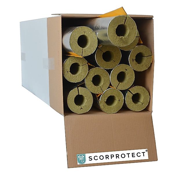 Scorprotect® Steinwolle voller Karton Rohrisolierung Steinwolle günstig online kaufen