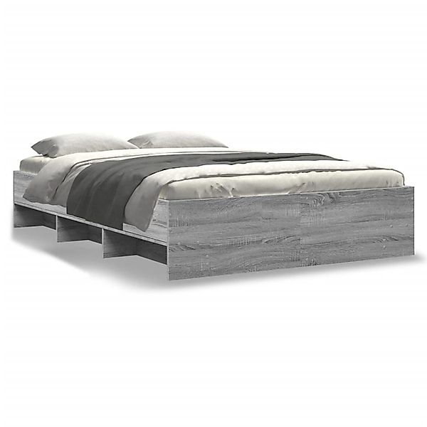 vidaXL Bettgestell Grau Sonoma 140x200 cm Holzwerkstoff 3295658 günstig online kaufen