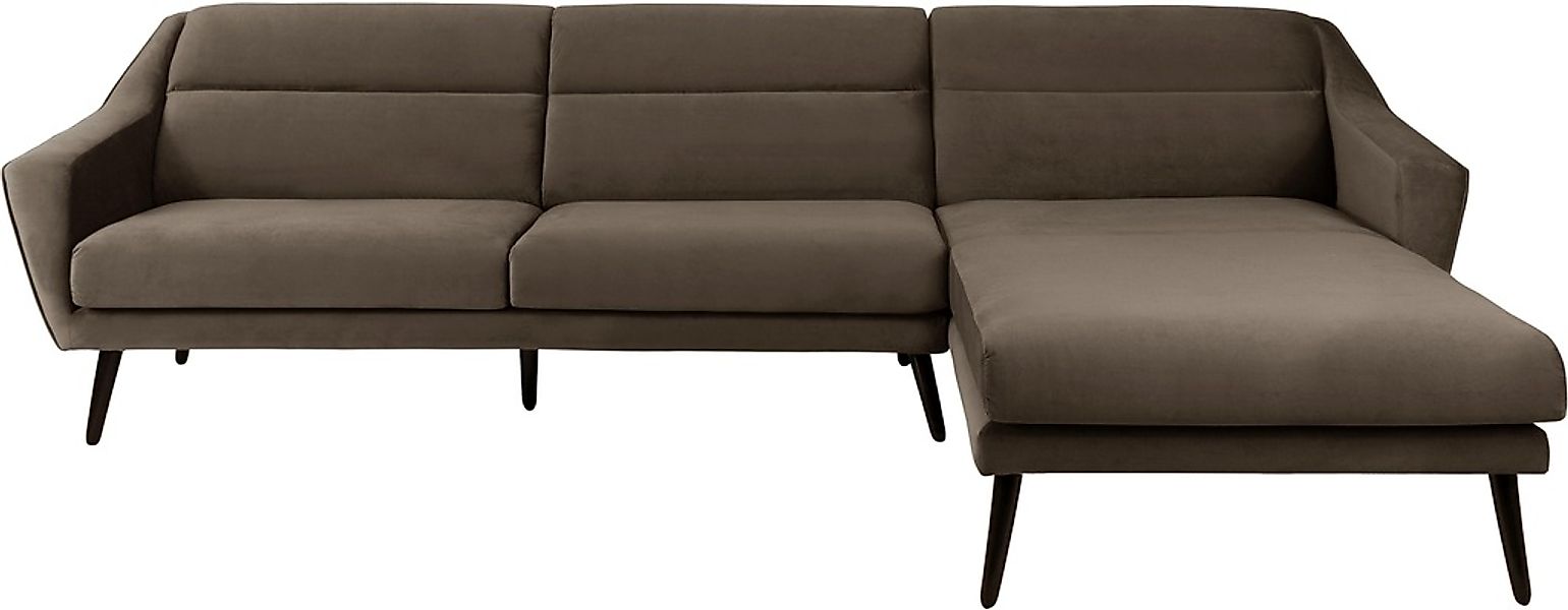 andas Ecksofa »Bille L-Form«, mit Naht im Rückenkissen und Beinen aus Eiche günstig online kaufen