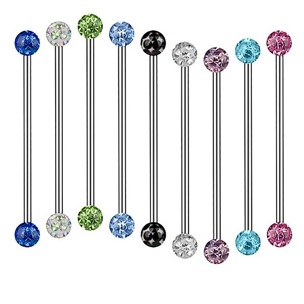 Taffstyle Piercing-Set Piercing Kristall Kugeln Industrial günstig online kaufen