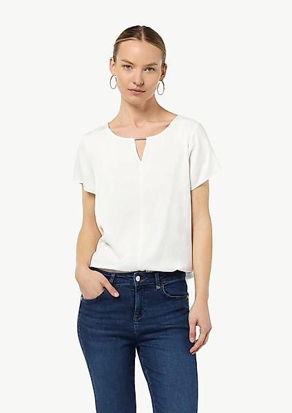 Comma Kurzarmbluse Bluse aus Satin Blende günstig online kaufen