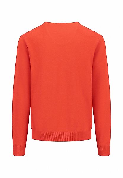 FYNCH-HATTON Strickpullover mit Logostickerei und V-Ausschnitt günstig online kaufen