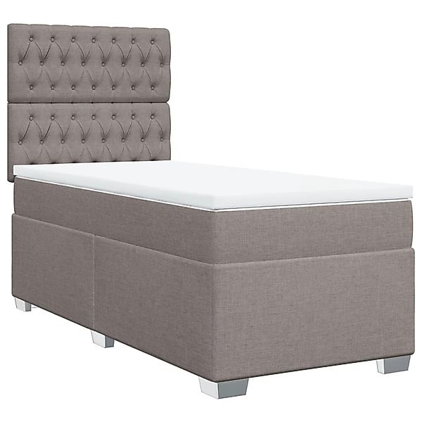 vidaXL Boxspringbett mit Matratze Taupe 90x190 cm Stoff2105593 günstig online kaufen