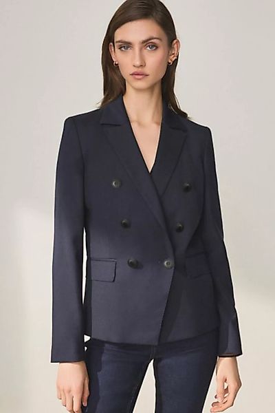 Next Jackenblazer Premium Zweireihiger Blazer aus Wollmischung (1-tlg) günstig online kaufen