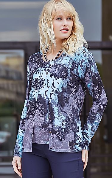 Passioni Cardigan Twinset mit abstraktem Blumen- günstig online kaufen
