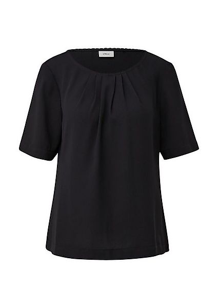 s.Oliver Kurzarmbluse Rundhalsausschnitt - Bluse kurzarm günstig online kaufen
