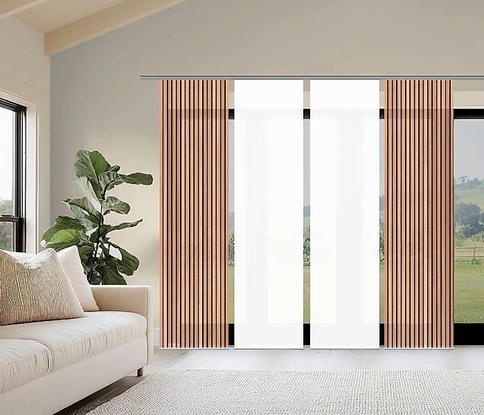 HOME WOHNIDEEN Schiebegardine "PANILO" Paneelwagen 4 Stk. tlg. Schiebewand günstig online kaufen