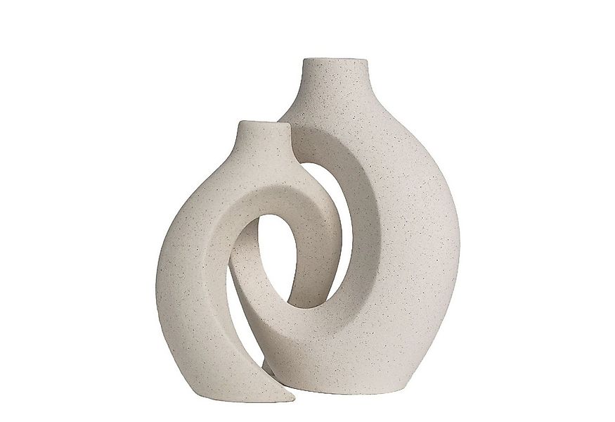 Intirilife Dekovase (Set, 2 St., 2x Keramik Vase), Vase aus Keramik mit Loc günstig online kaufen