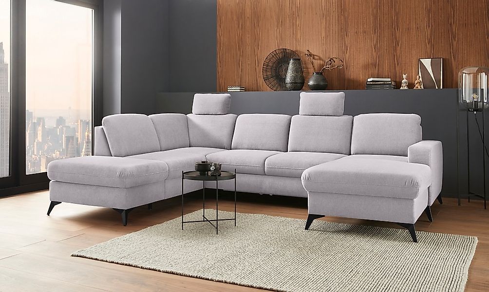 Home affaire Wohnlandschaft "Lolland U-Form" Wahlweise mit Bettfunktion und günstig online kaufen