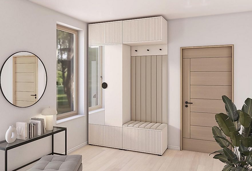 Compleo Garderoben-Set mit Sitzbank Kaschmir, Spiegel als Option günstig online kaufen