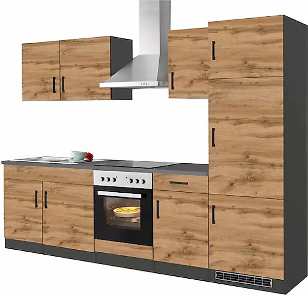 KOCHSTATION Küchenzeile »KS-Toronto«, Breite 270 cm, mit E-Geräten günstig online kaufen