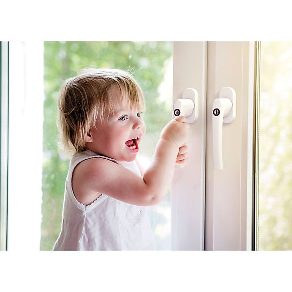 BASI Fenstergriff mit Druckknopfsicherung, 8x Fenstergriff günstig online kaufen