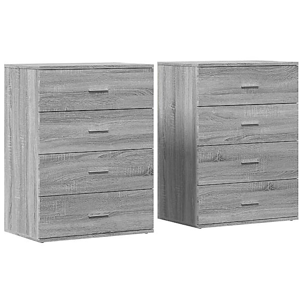 vidaXL Sideboards 2 Stk Grau Sonoma 60x39x80 cm Holzwerkstoff 3276628 günstig online kaufen