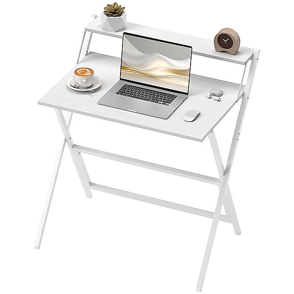 HOMCOM Schreibtisch klappbarer Computertisch 75,5 x 50 cm mit Ablagefach, S günstig online kaufen