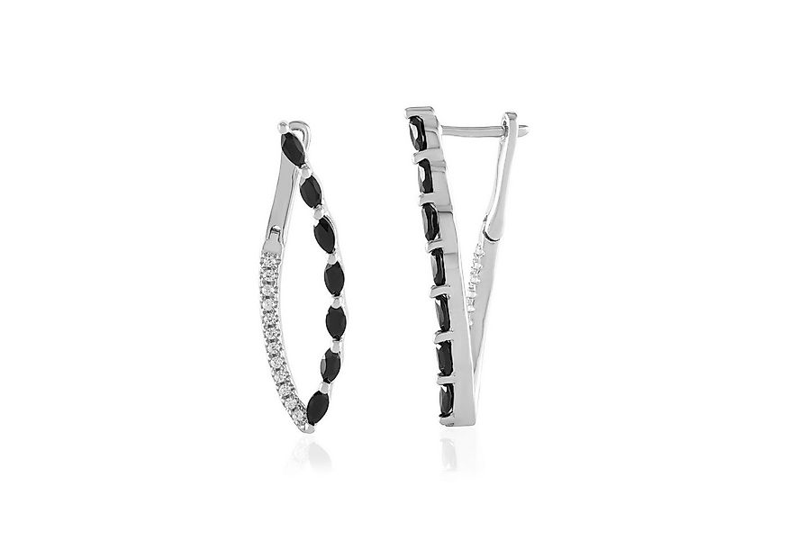 Cavill Ohrring-Set Cavill 925 Sterling Silber Ohrringe Damen 1,93 ct schwar günstig online kaufen