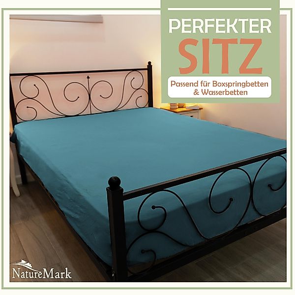 NatureMark Spannbettlaken Mikrofaser Spannbetttuch, Polyester, Gummizug: günstig online kaufen