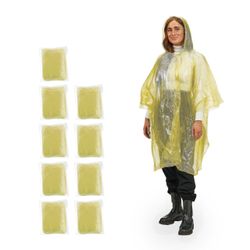 relaxdays Regenponcho Einweg Regenponcho 10er Set günstig online kaufen