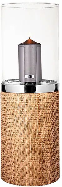 Fink Windlicht »CATANIA« aus Edelstahl, Glas und Rattan günstig online kaufen