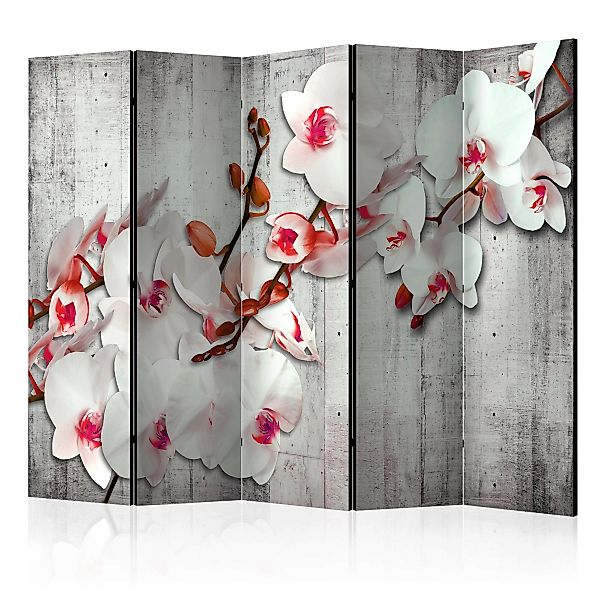 5-teiliges Paravent - Concrete Orchid Ii [room Dividers] günstig online kaufen