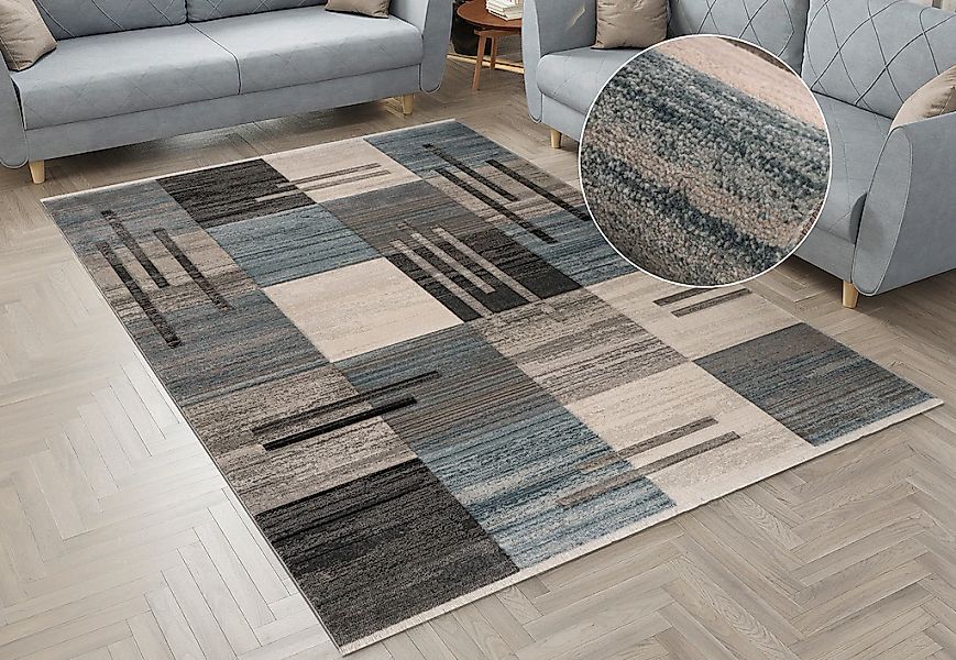 OTTO home Teppich "Beliz" rechteckig 9 mm Höhe mit Konturenschnitt, Kurzflo günstig online kaufen