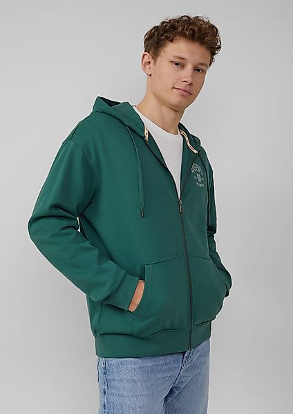 QS Outdoorjacke Hoodie-Sweatshirtjacke mit Frontprint Artwork günstig online kaufen