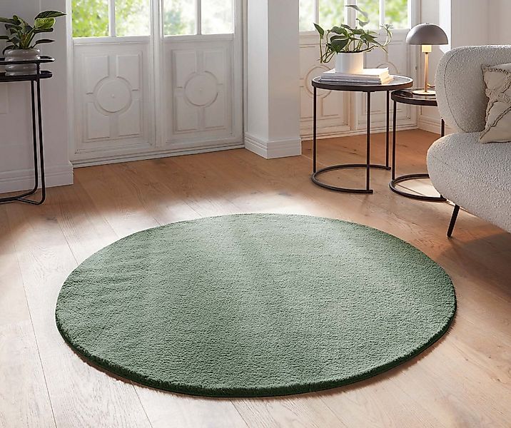 TaraCarpet Teppich Supersoft Kurzflorteppich Fiona Uni, rund, Höhe: 19 mm, günstig online kaufen