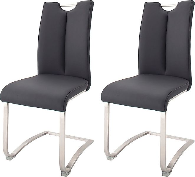 MCA furniture Freischwinger "Artos", (Set), 2 St., Leder, Stuhl mit Echtled günstig online kaufen
