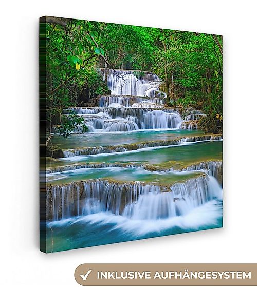 OneMillionCanvasses® Leinwandbild Wasserfall - Bäume - Natur - Dschungel, F günstig online kaufen