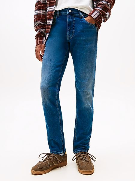 Tommy Jeans Gerade Jeans "Scanton Slim", Mit Markenlabel aus Leder hinten günstig online kaufen