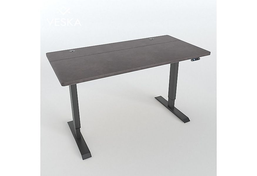 VESKA Schreibtisch Höhenverstellbar 140 x 70 cm - Bürotisch Elektrisch (mit günstig online kaufen