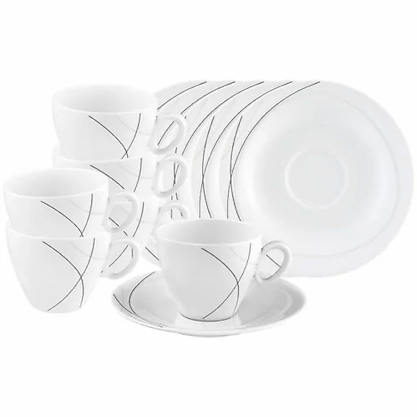 Seltmann Weiden Tasse »Kaffeetassen mit Untertassen Trio Highline 230 ml 6e günstig online kaufen