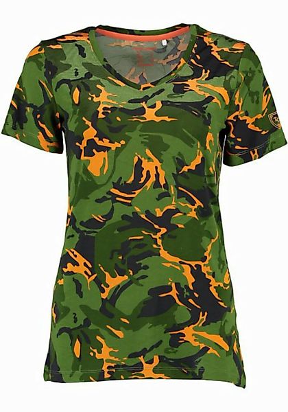 Tom Collins T-Shirt Triku Kurzarmshirt mit Allover-Camouflage-Druck günstig online kaufen