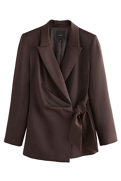 Next Jackenblazer Satin-Blazer in Wickeloptik, Kurzgröße günstig online kaufen