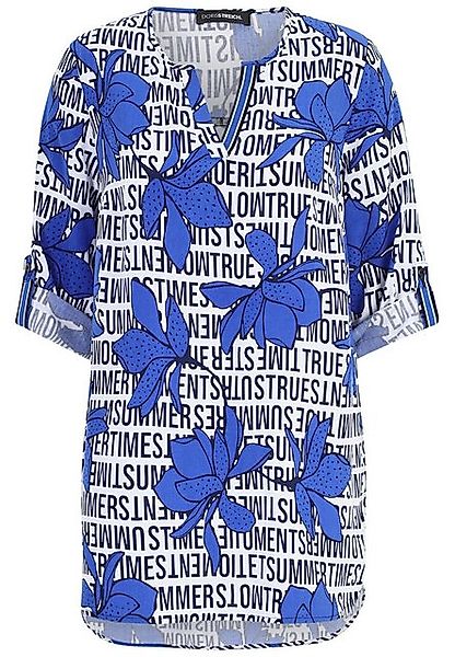 Doris Streich Klassische Bluse mit Grafik-Blüten-Print günstig online kaufen