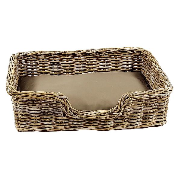 Kobolo Hundekorb aus Stabilem Rattan Geflochten mit Kissen Gr S 72lx53B cm günstig online kaufen