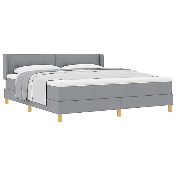 vidaXL Boxspringbett mit Matratze Hellgrau 180 x 200 cm Stoff 3341307 günstig online kaufen