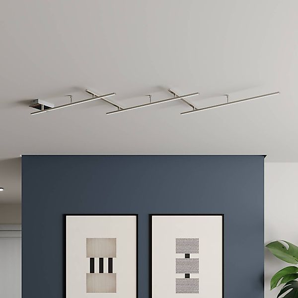 Schwenkbare LED-Deckenlampe Indira, Dimmer nickel günstig online kaufen