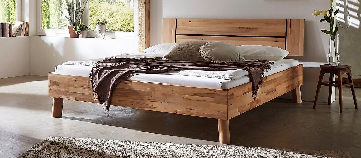 Home affaire Massivholzbett Chavot II, wahlweise in Kernbuche oder Wildeich günstig online kaufen