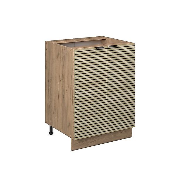 Vicco Küchenunterschrank Fame-Line Eiche Paneel 60 cm ohne Arbeitsplatte günstig online kaufen