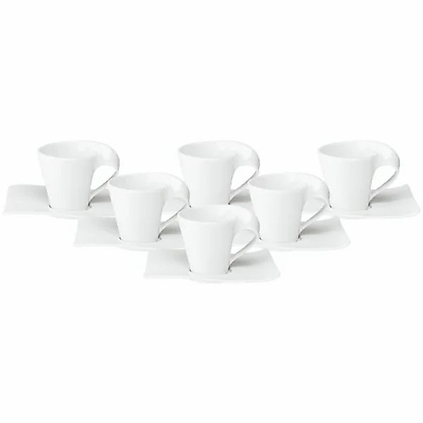 Villeroy & Boch Tasse »Espressotassen mit Untertassen NewWave 80 ml 6er Set günstig online kaufen