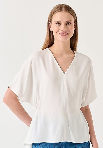 Jimmy Key Blusentop V-Ausschnitt Kurzärmlig Bluse günstig online kaufen