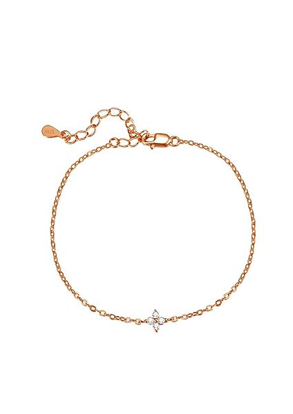 Hey Happiness Silberarmband Blume Zirkon Kettchen, günstig online kaufen