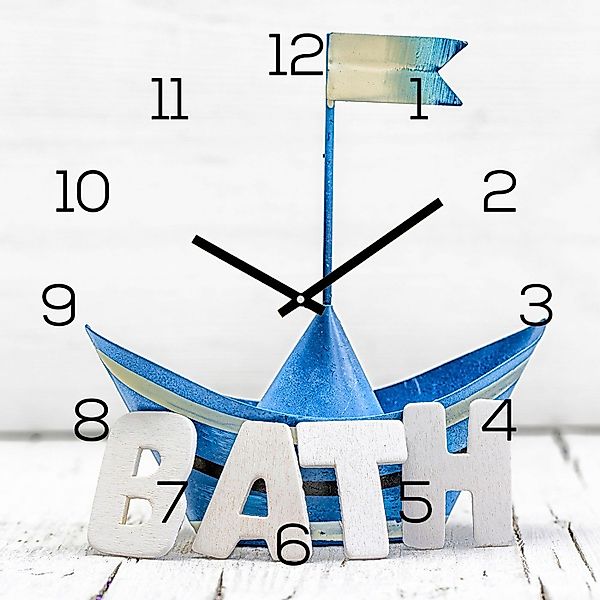 Levandeo® Wanduhr (levandeo Wanduhr Glas 30x30cm günstig online kaufen