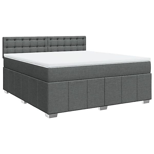 vidaXL Boxspringbett mit Matratze Dunkelgrau 180x200 cm Stoff 3289462 günstig online kaufen
