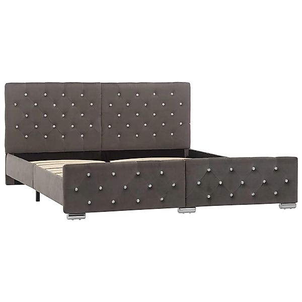 vidaXL Bettgestell Grau Samt 160x200 cm620552 günstig online kaufen