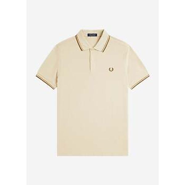 Fred Perry  Poloshirt Twin tipped polo - oatmeal warm stone shaded stone günstig online kaufen