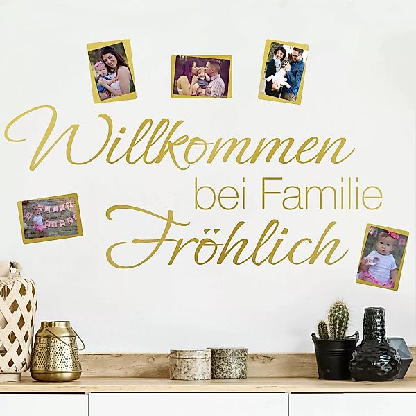 Wandtattoo Wunschtext-Willkommen bei Familie günstig online kaufen