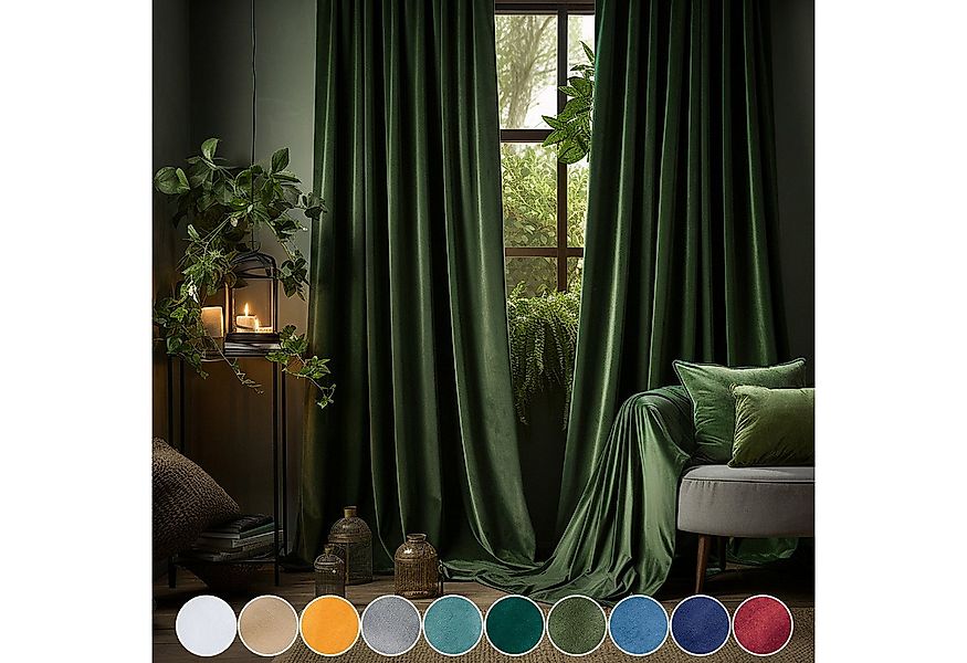 LMaxhome Verdunkelungsvorhang Blickdicht Samt Velvet Vorhang Gardinen Therm günstig online kaufen