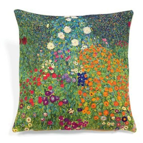 Kissenhülle, 'Bauerngarten 1' Gustav Klimt, 45x45cm günstig online kaufen